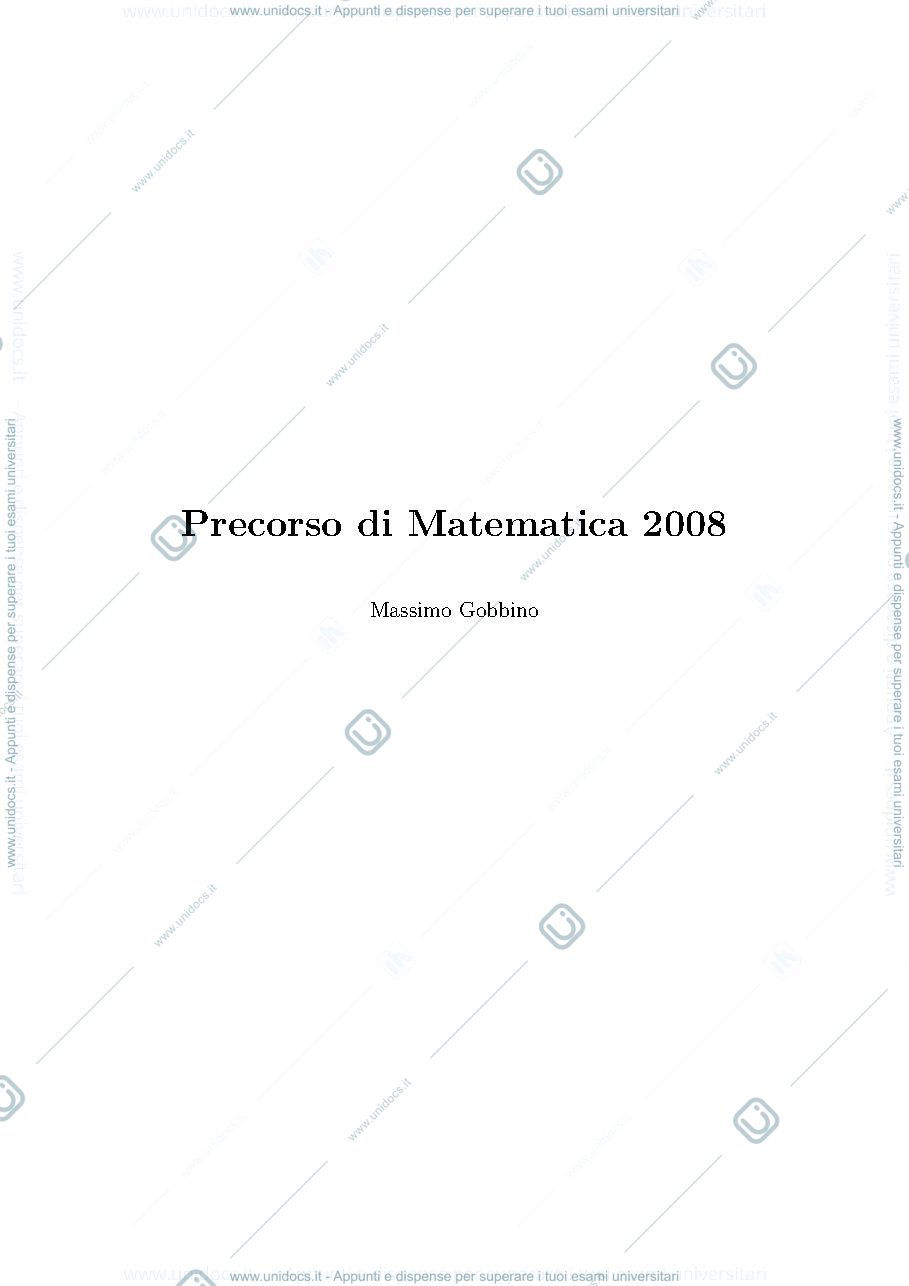 Anteprima pagina 1 — Matematica Superiore