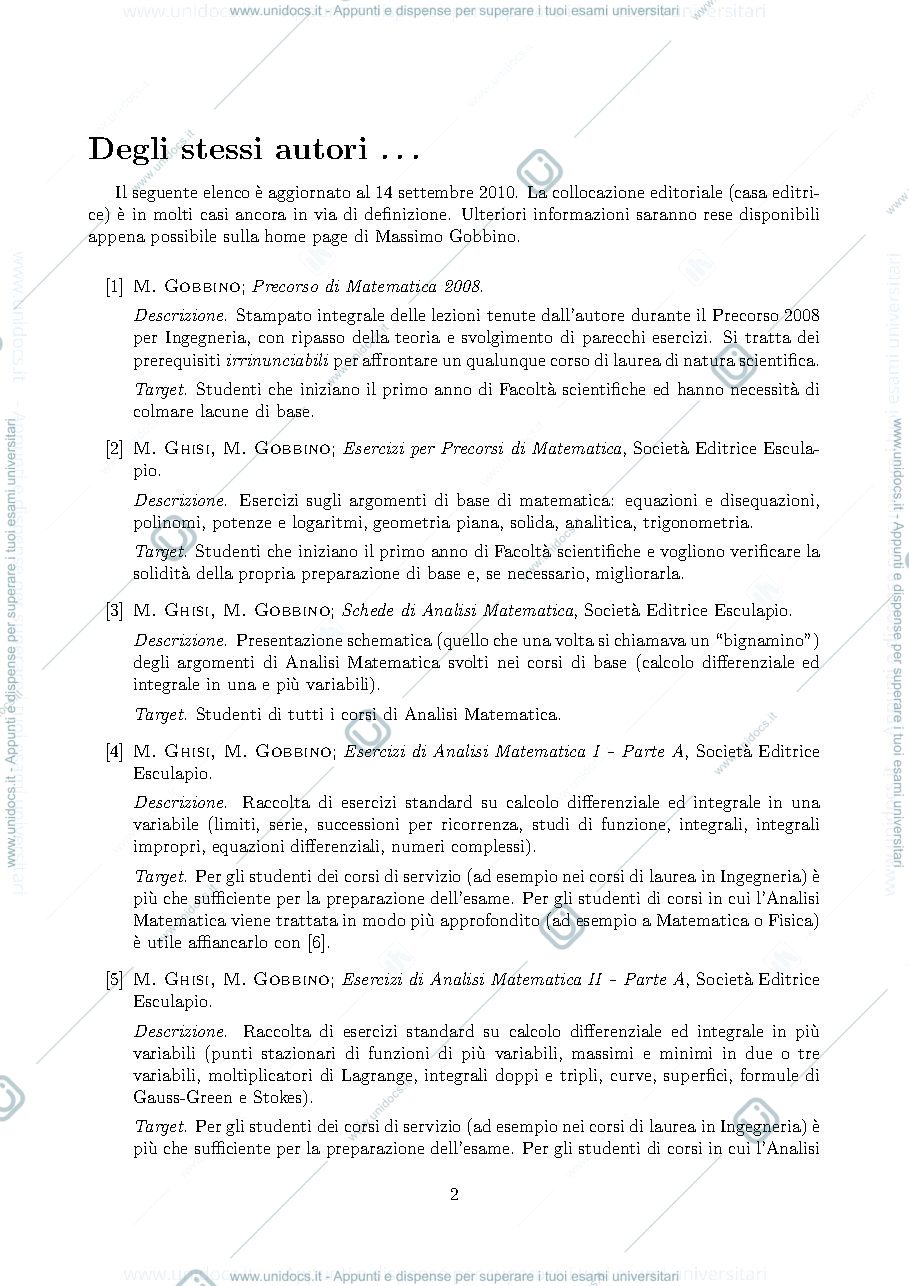 Anteprima pagina 2 — Matematica Superiore