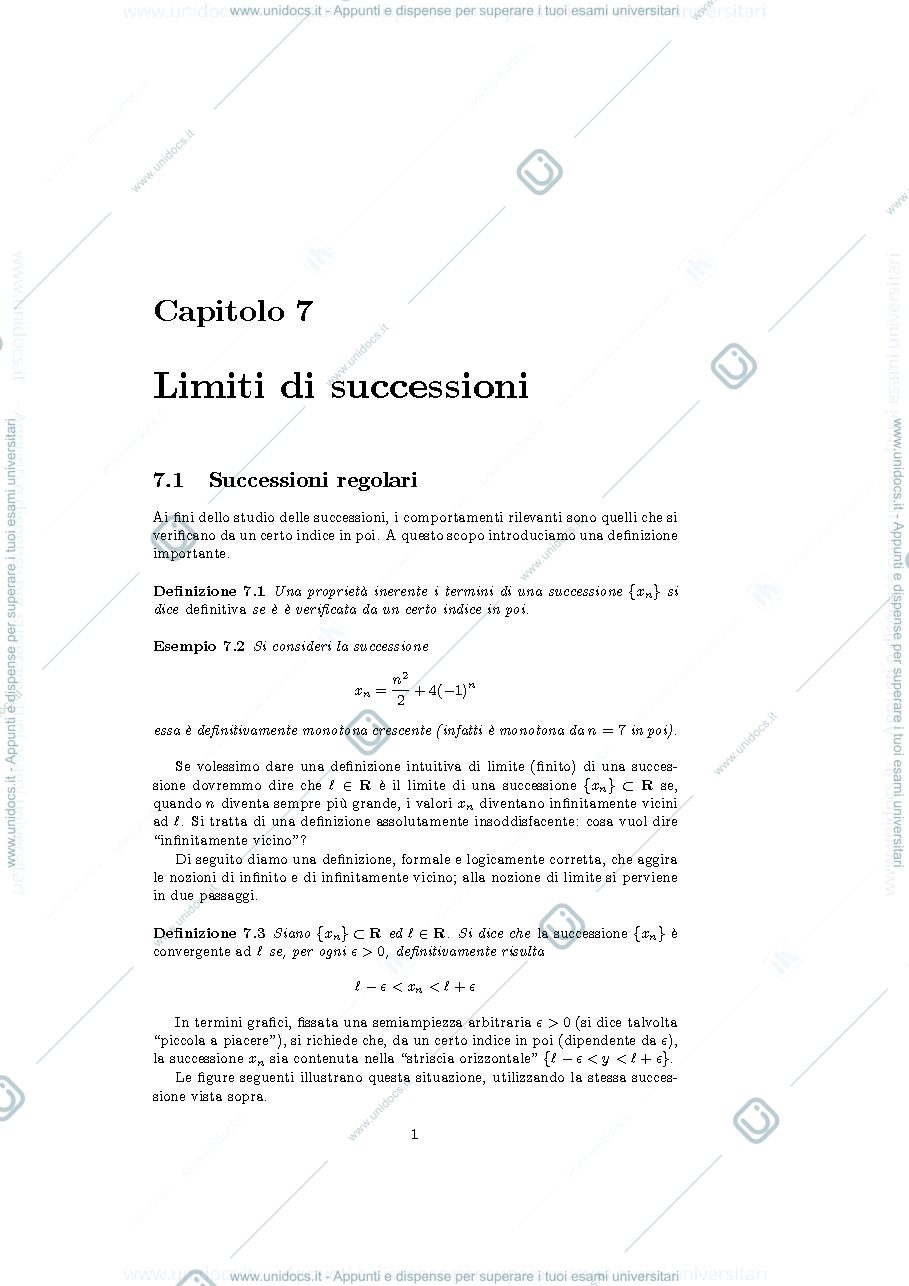 Anteprima pagina 1 — Limiti di successioni