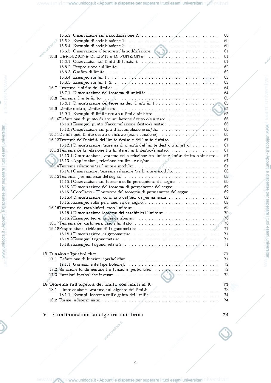Anteprima pagina 4 — Appunti analisi matematica 1
