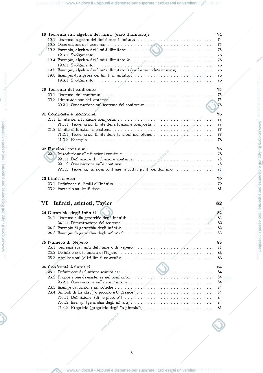 Anteprima pagina 5 — Appunti analisi matematica 1