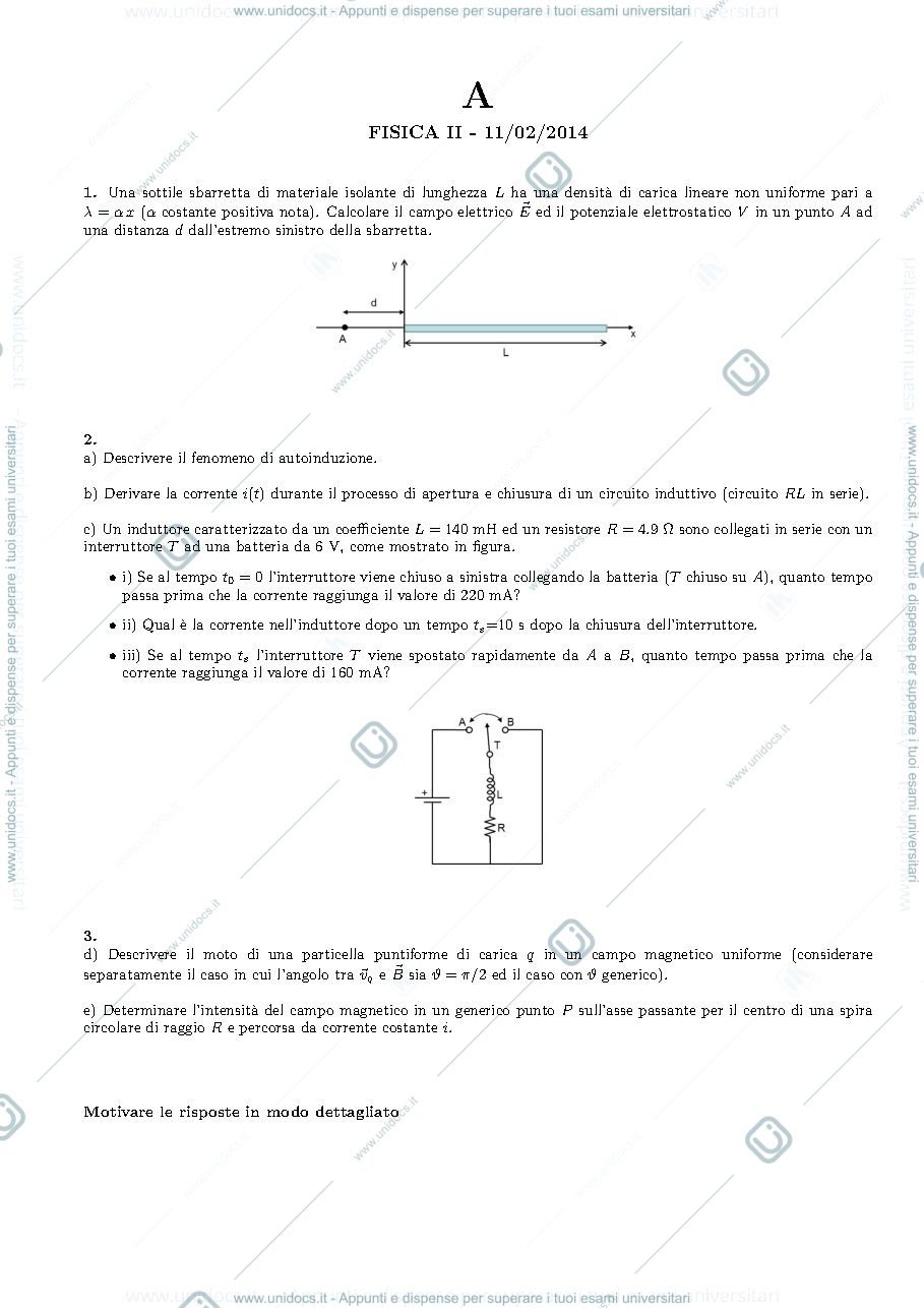 Anteprima pagina 1 — Esempio Esame quiz
