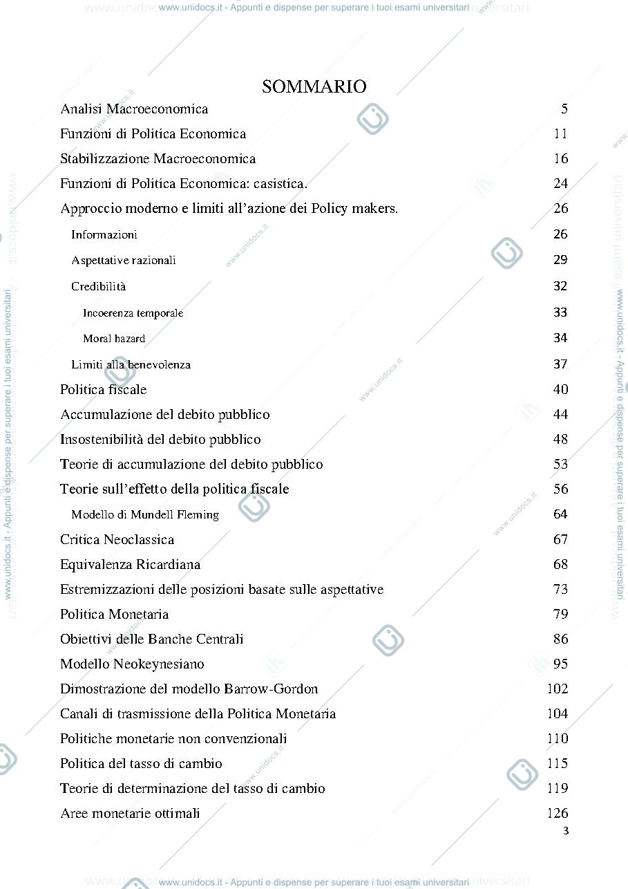 Anteprima pagina 3 — Corso di analisi macroeconomica