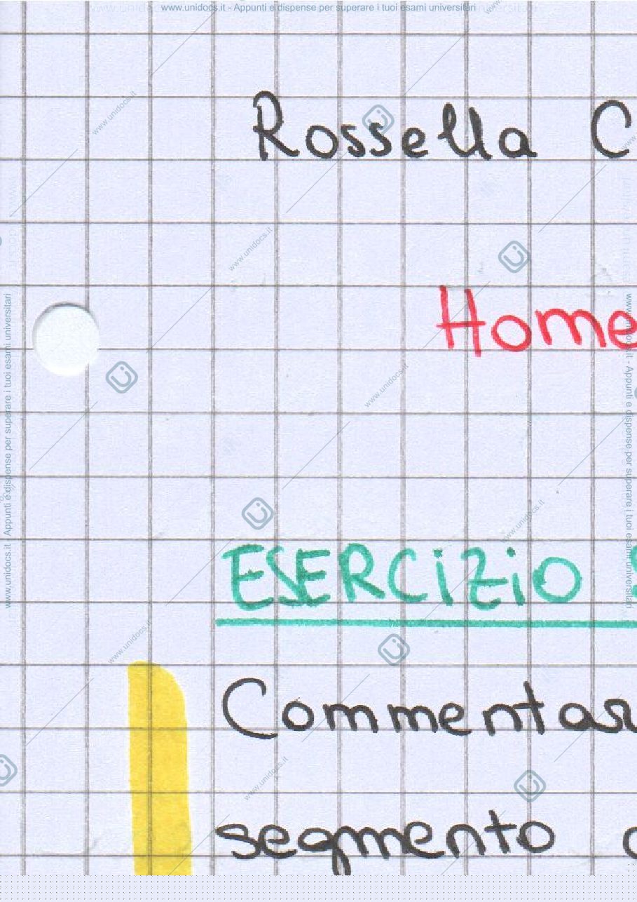 Anteprima pagina 1 — Homework - ALGEBRA LINEARE