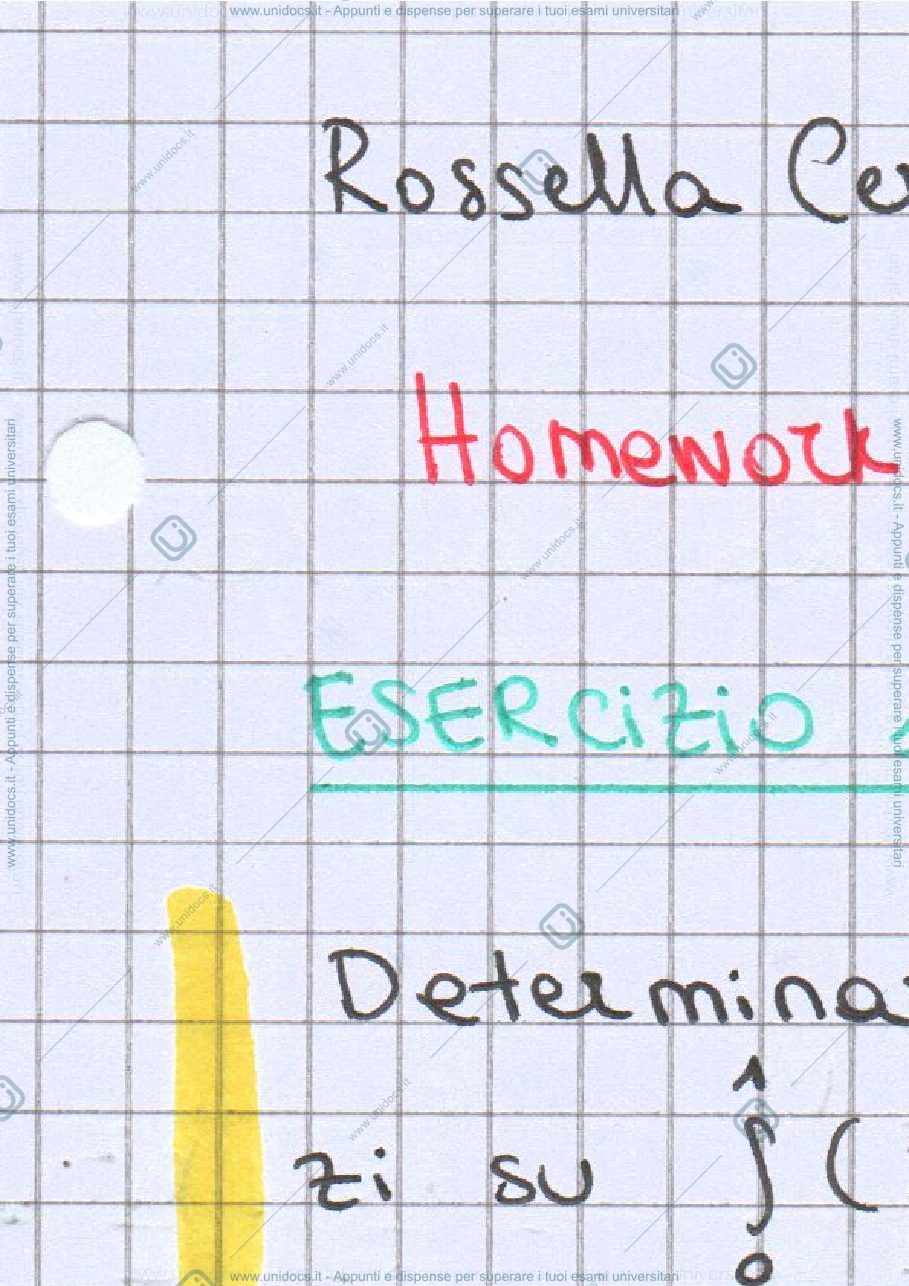 Anteprima pagina 1 — Homework - Quadrature