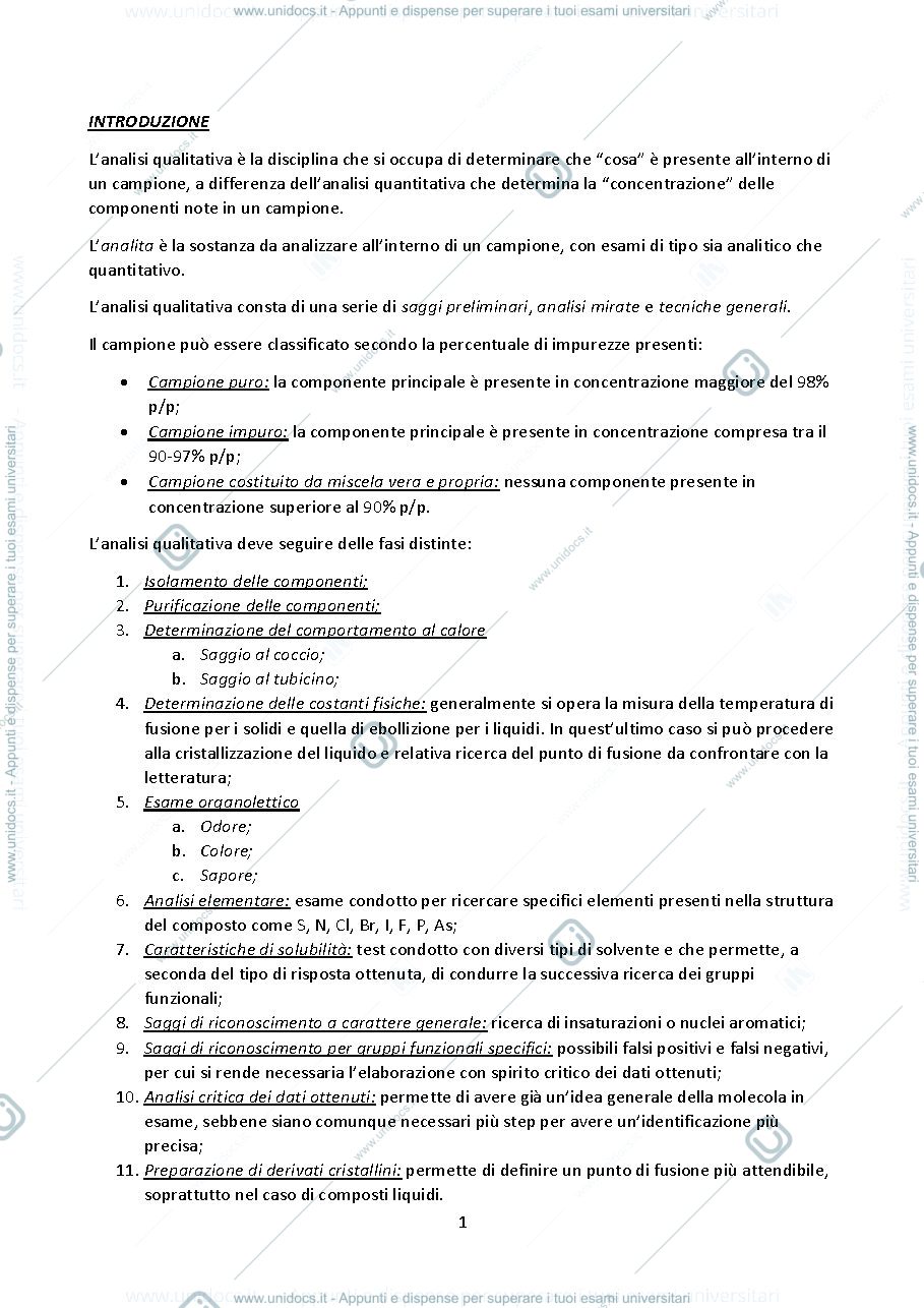 Anteprima pagina 2 — Analisi Qualitativa dei Farmaci II