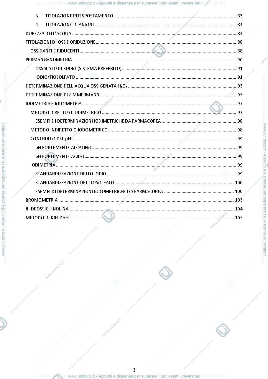 Anteprima pagina 4 — Analisi quantitativa dei farmaci I