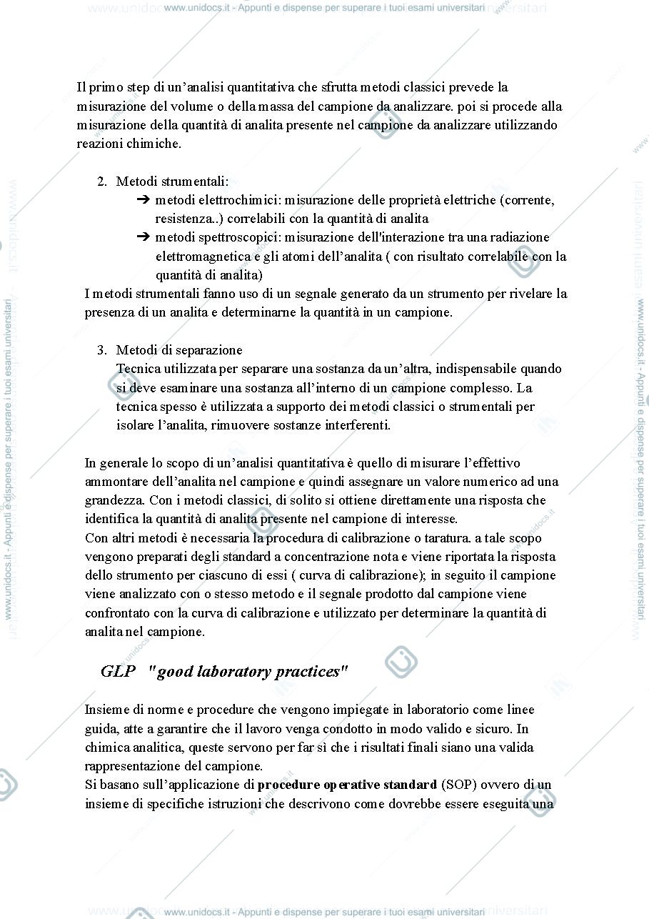 Anteprima pagina 2 — Prima parte di analisi quantitativa dei farmaci I 