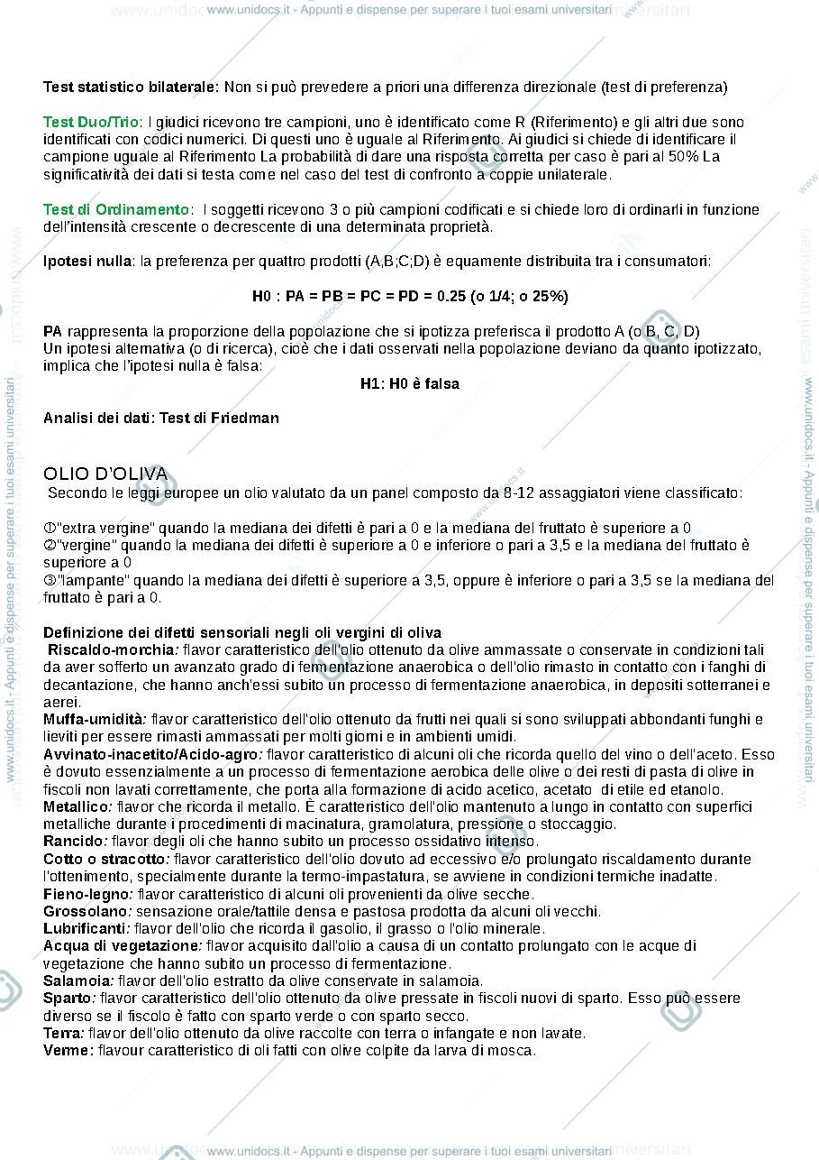 Anteprima pagina 3 — analisi sensoriale degli alimenti