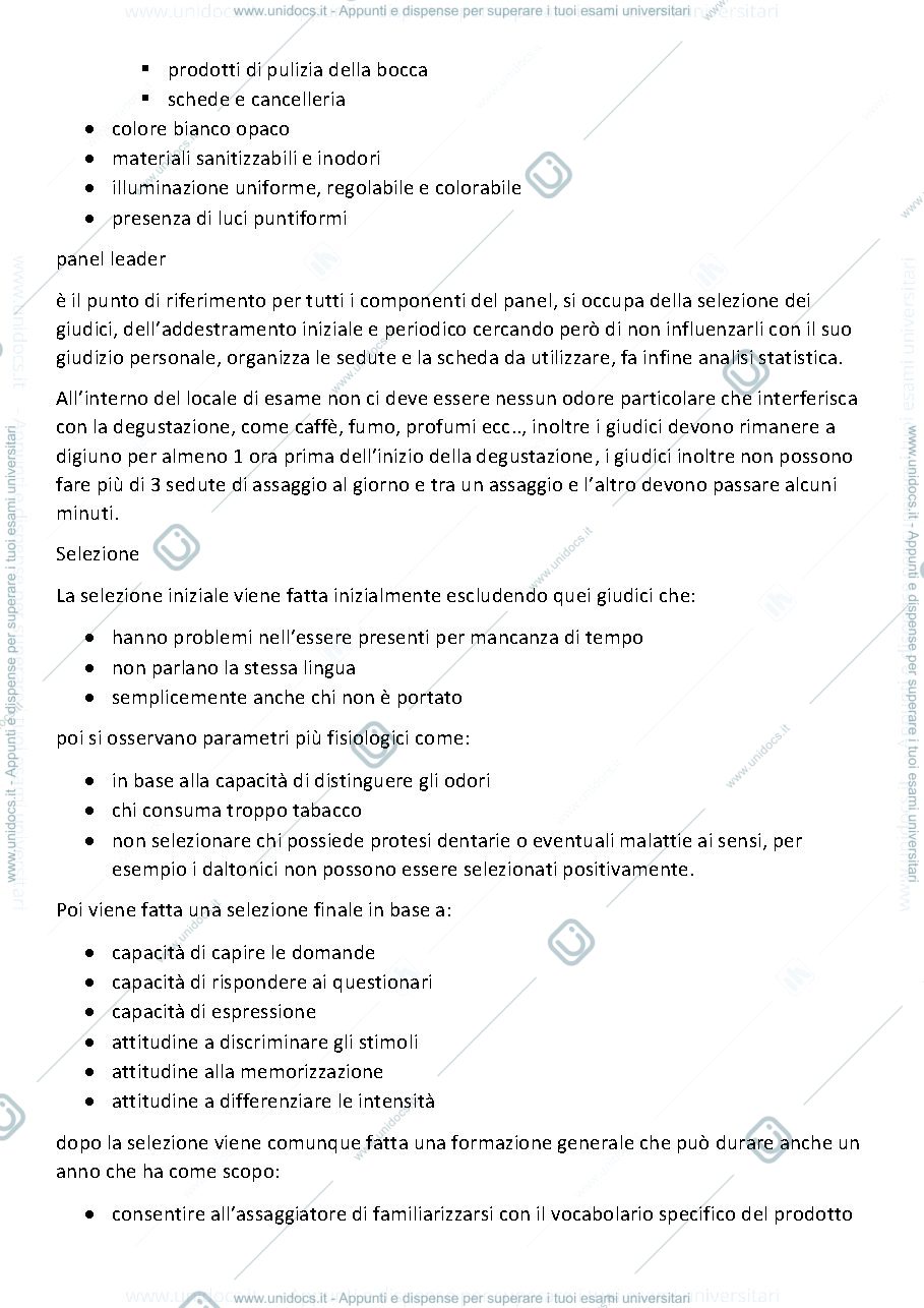 Anteprima pagina 2 — Appunti Analisi Sensoriali Venturi