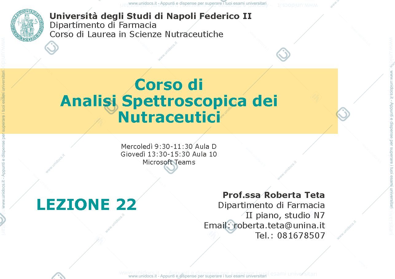 Anteprima pagina 1 — analisi spettroscopica dei nutraceutici 
