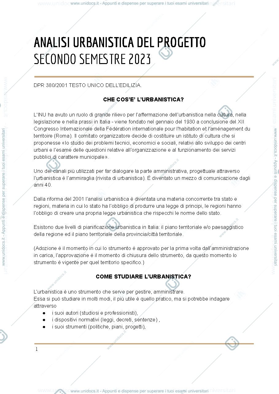 Anteprima pagina 1 — Urbanistica