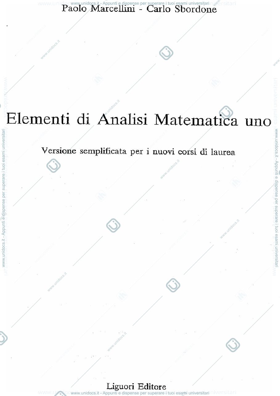 Anteprima pagina 1 — analisi 1 pdf libro