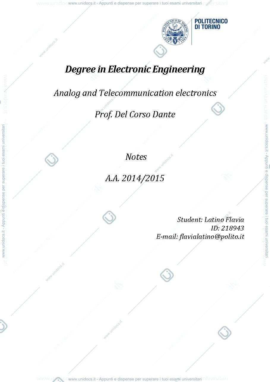 Anteprima pagina 1 — Appunti ATE A.A. 2014/2015