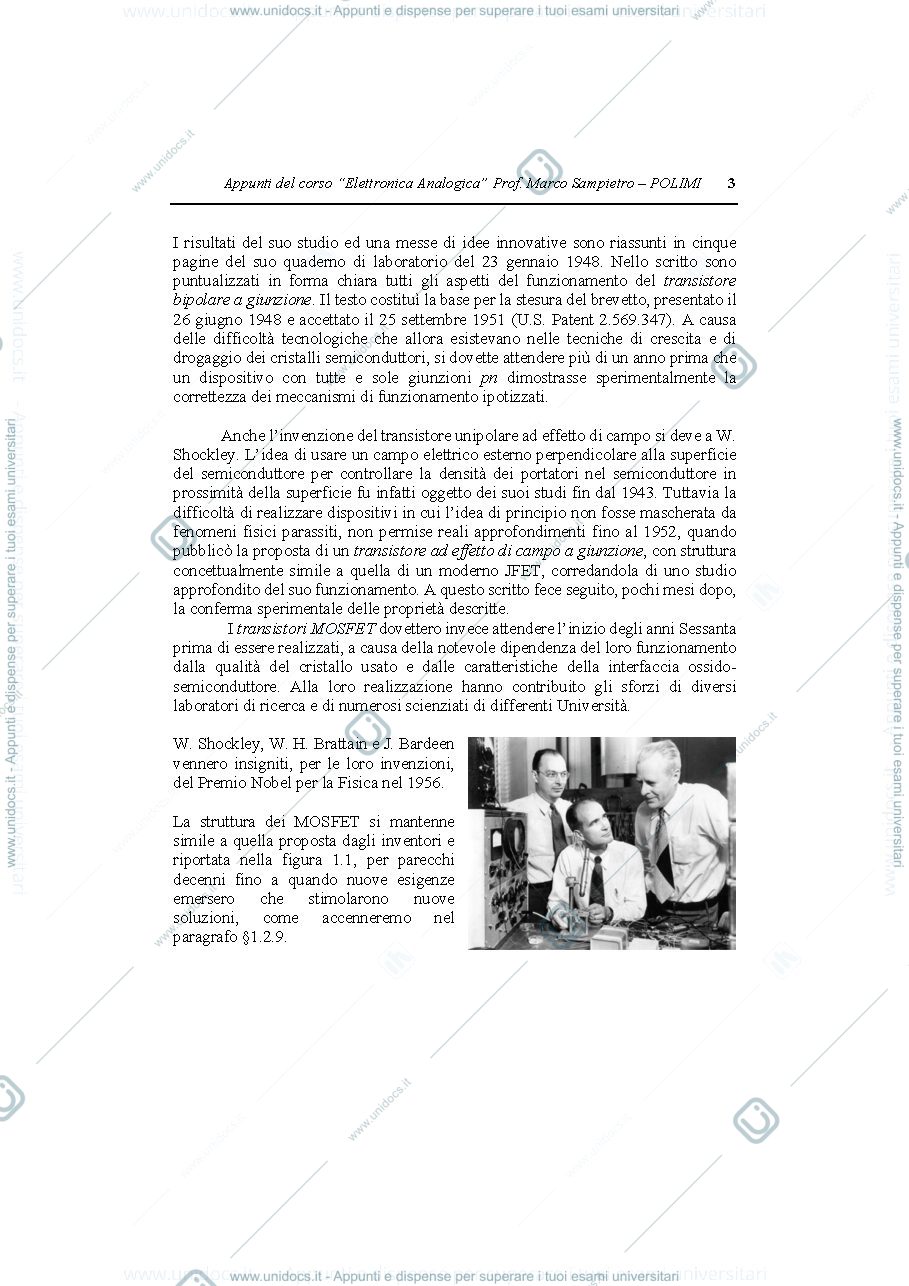 Anteprima pagina 3 — Principi di funzionamento dei transistori Bjt e Mosfet