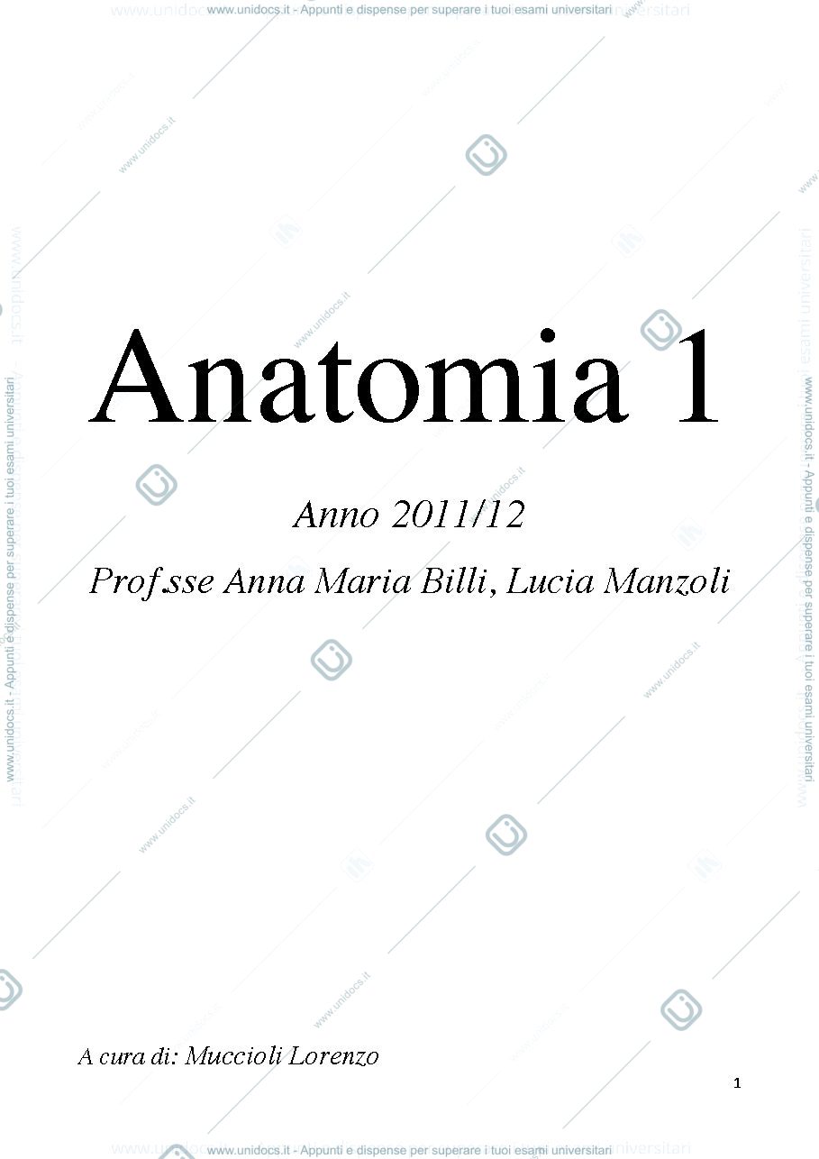 Anteprima pagina 1 — Appunti di genetica