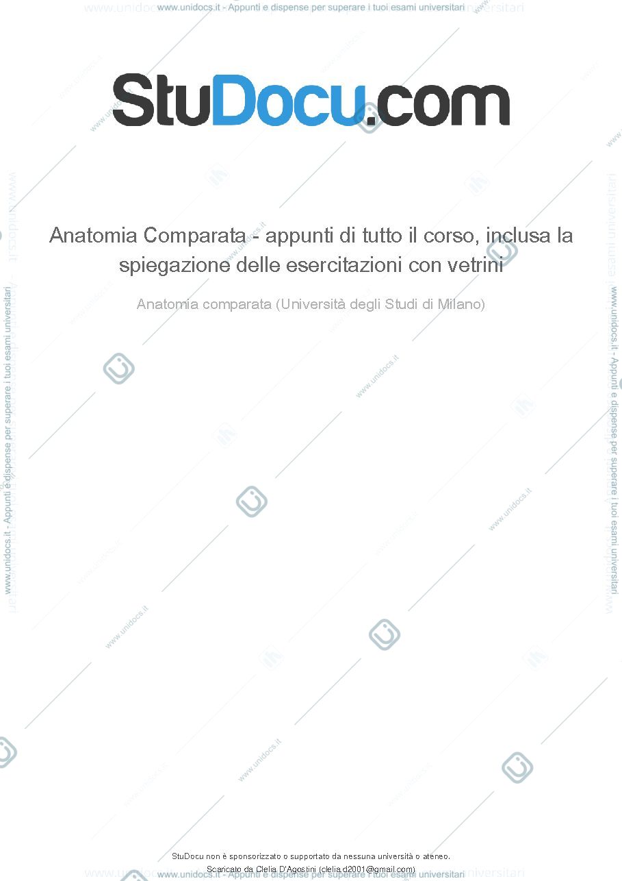 Anteprima pagina 1 — anatomia comparata