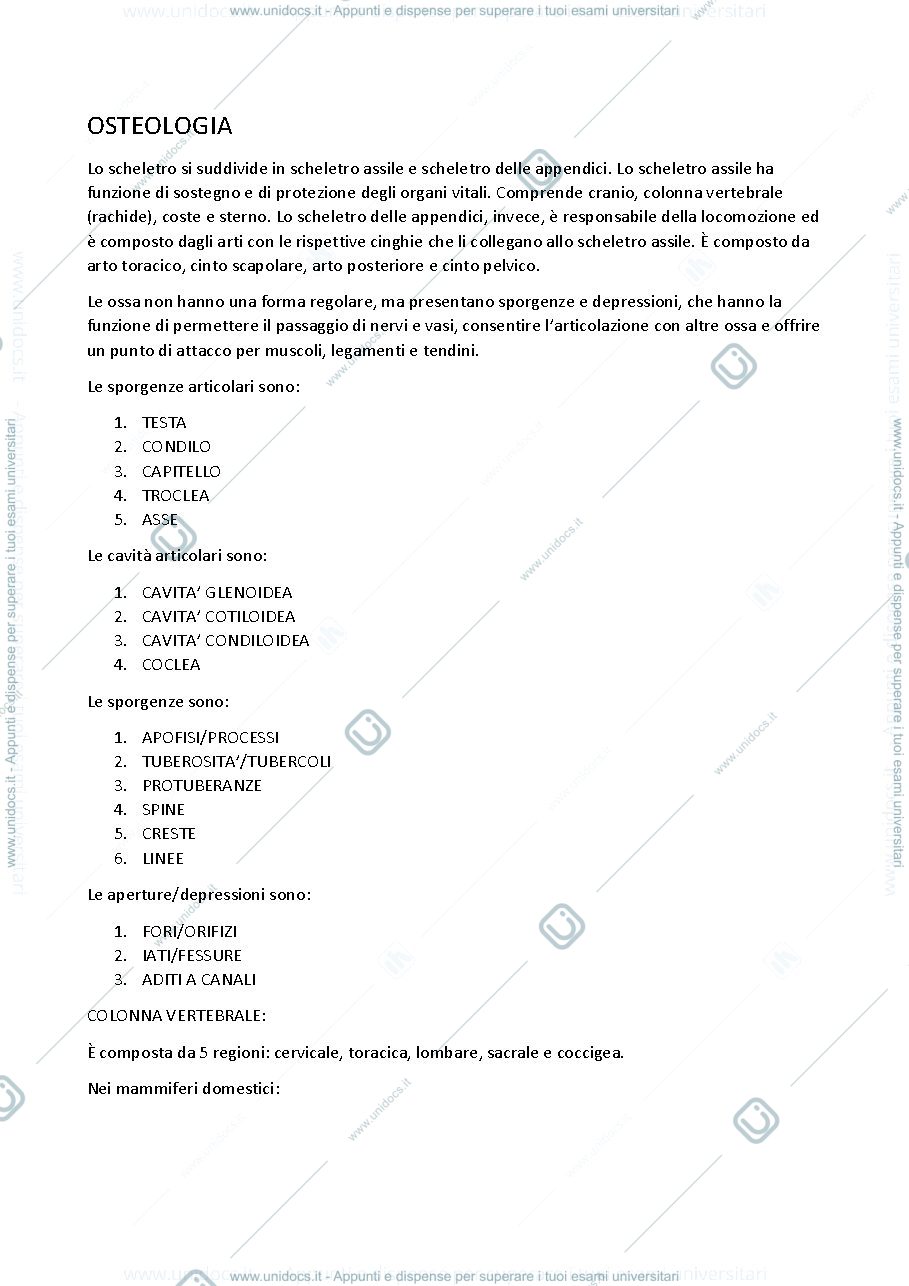 Anteprima pagina 1 — anatomia sistematica e comparata