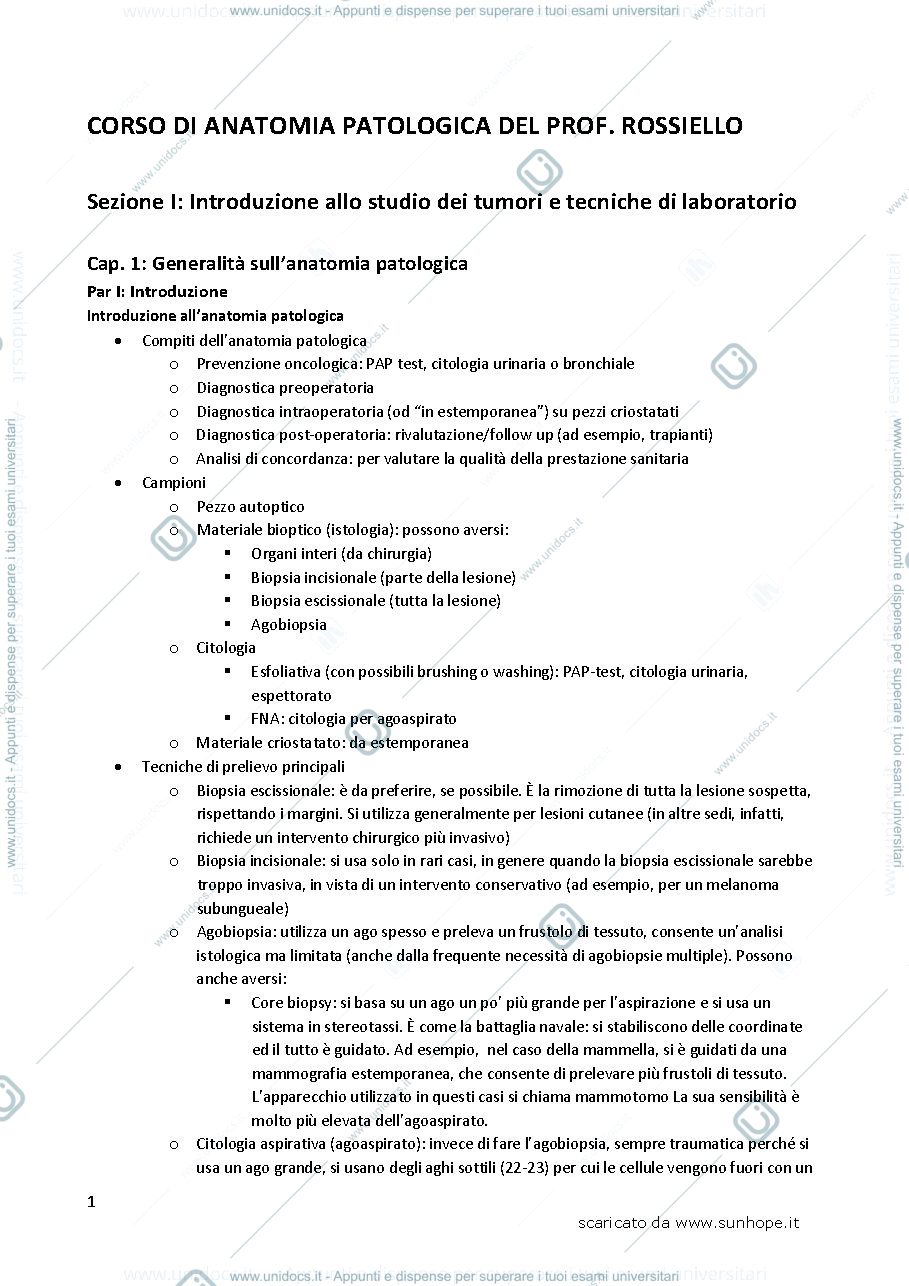 Anteprima pagina 1 — ANATOMIA PATOLOGICA