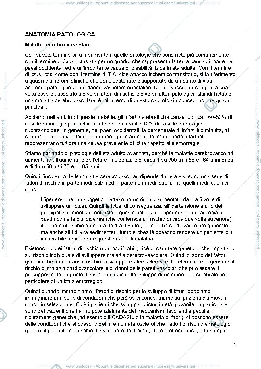 Anteprima pagina 1 — Anatomia Patologica 