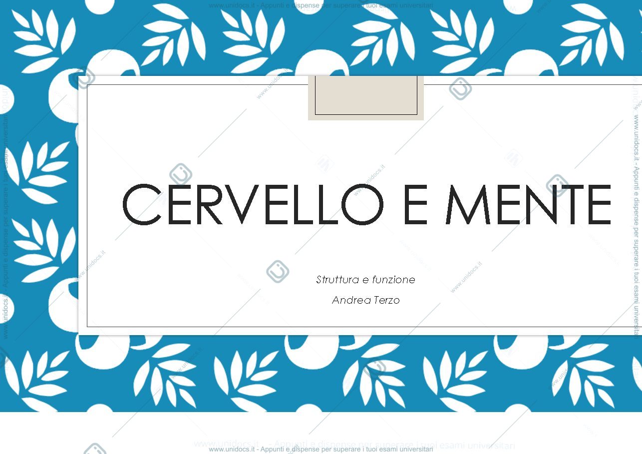 Anteprima pagina 1 — Cervello e mente