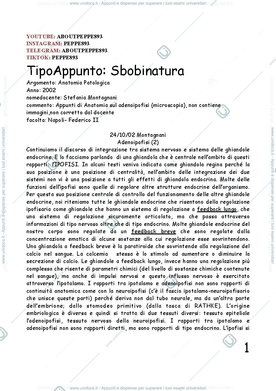 Anteprima pagina 1 — Adenoipofisi