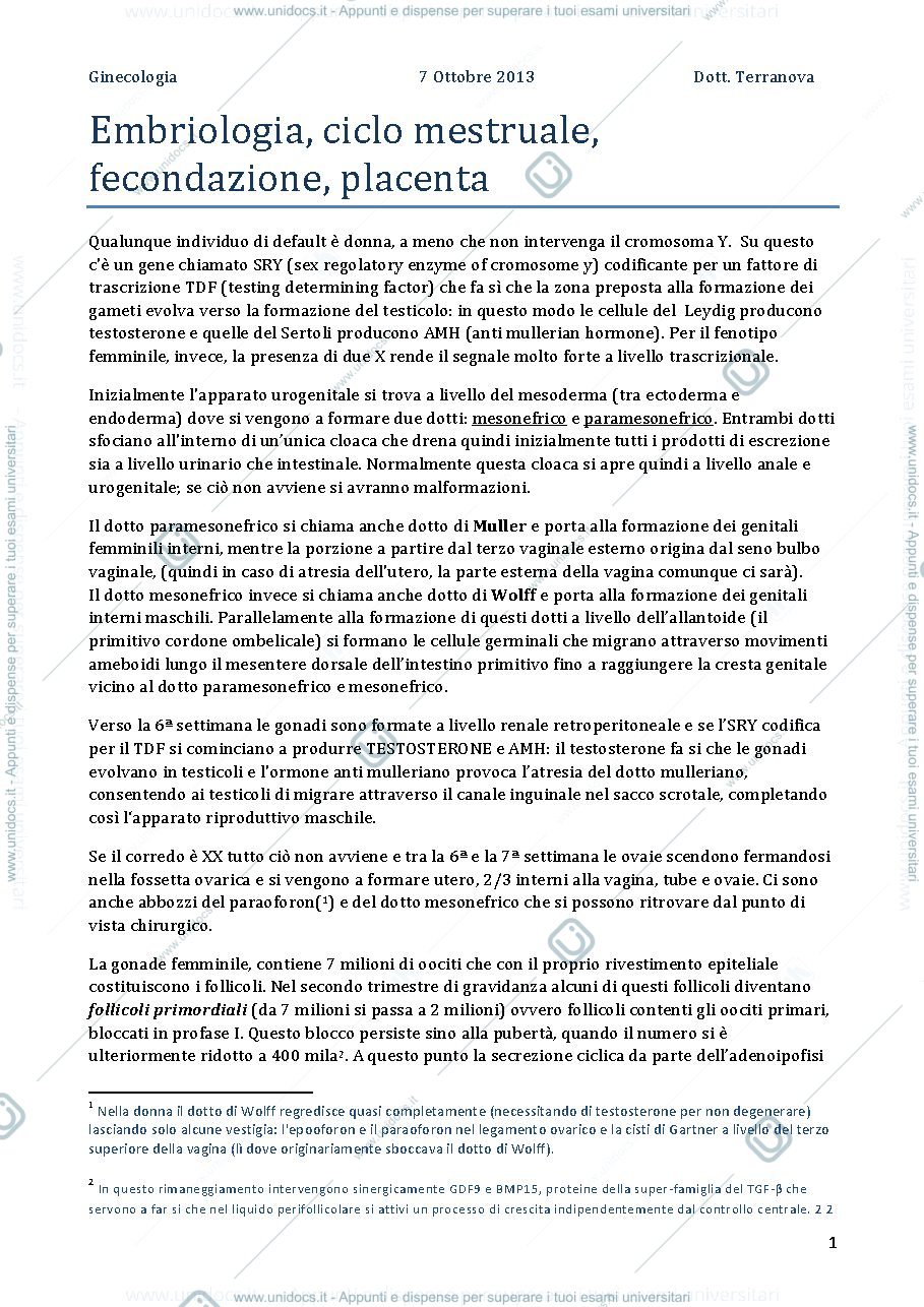 Anteprima pagina 1 — embriologia 