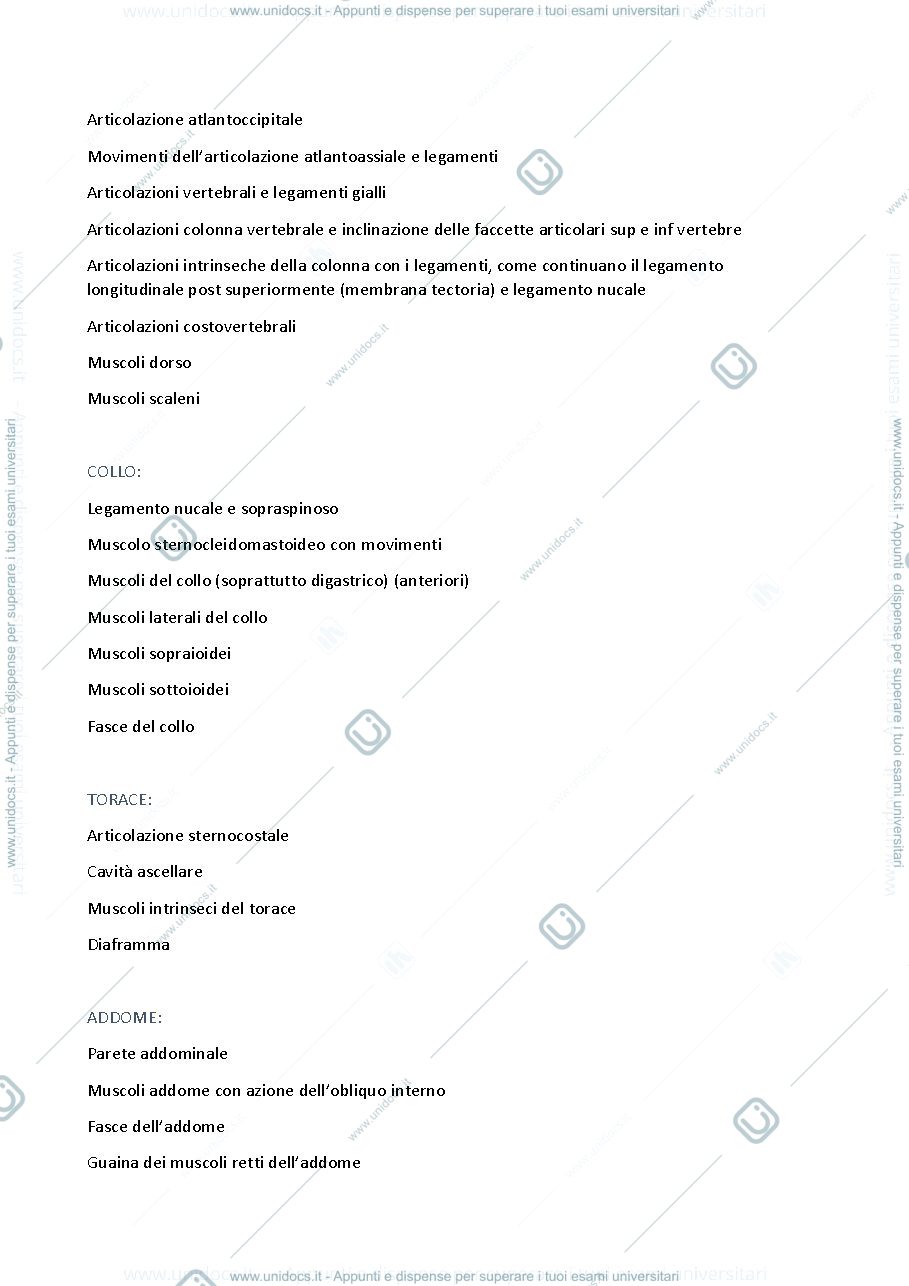 Anteprima pagina 2 — Domande anatomia I