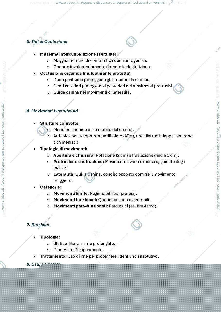 Anteprima pagina 1 — occlusione