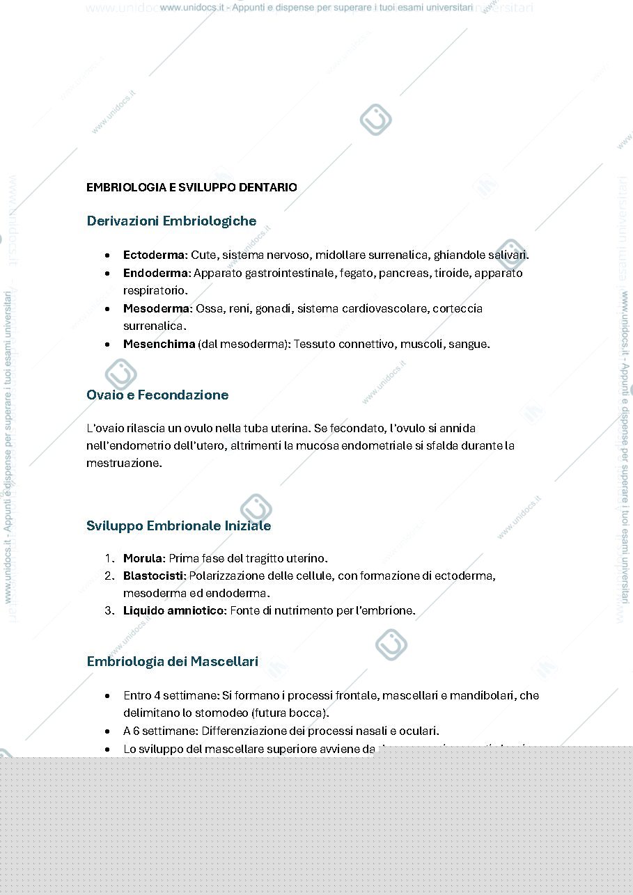 Anteprima pagina 1 — embriologia