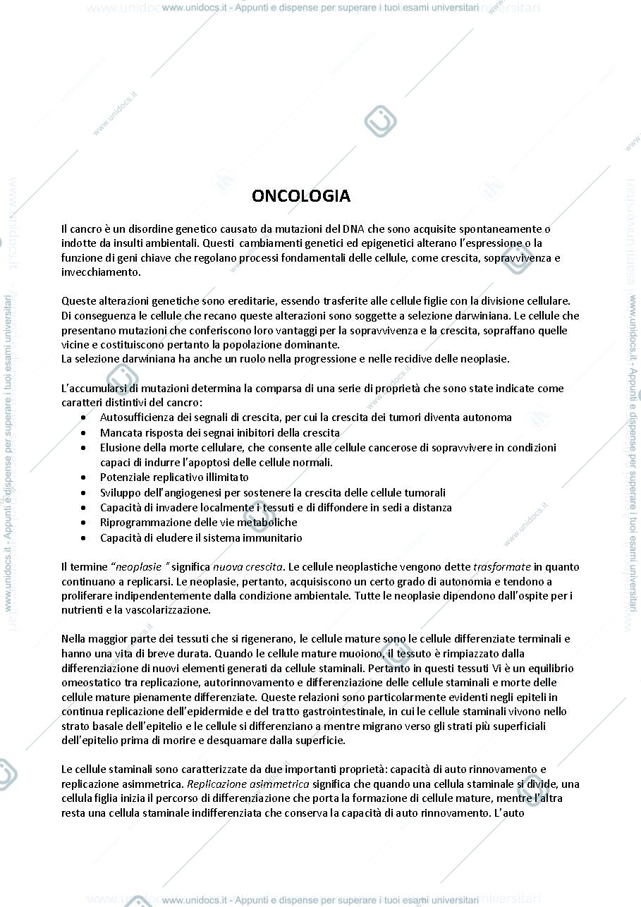 Anteprima pagina 1 — Oncologia