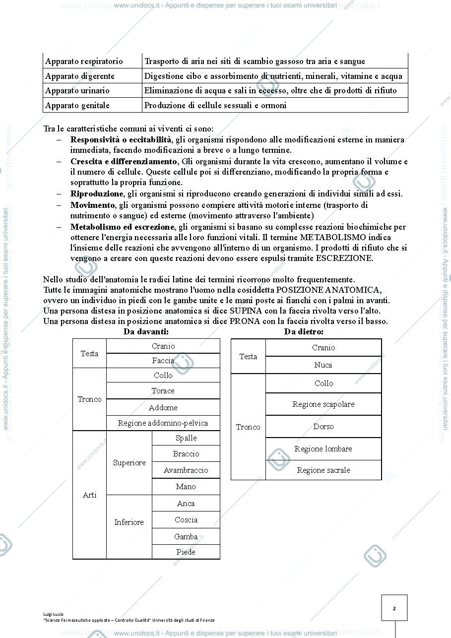 Anteprima pagina 2 — Anatomia Umana 