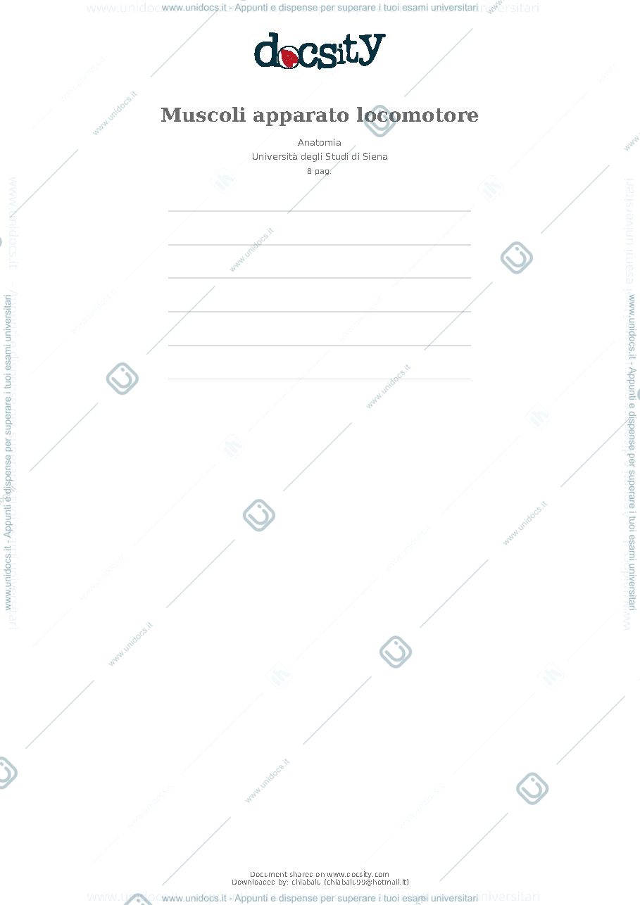 Anteprima pagina 1 — Anatomia apparato locomotore 