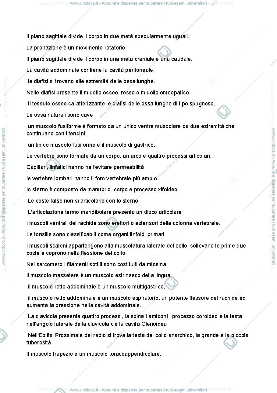 Anteprima pagina 1 — Domande anatomia