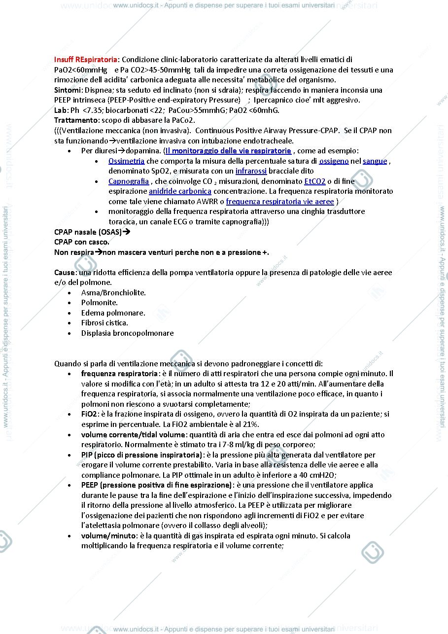 Anteprima pagina 1 — Insuficienza respiratoria 
