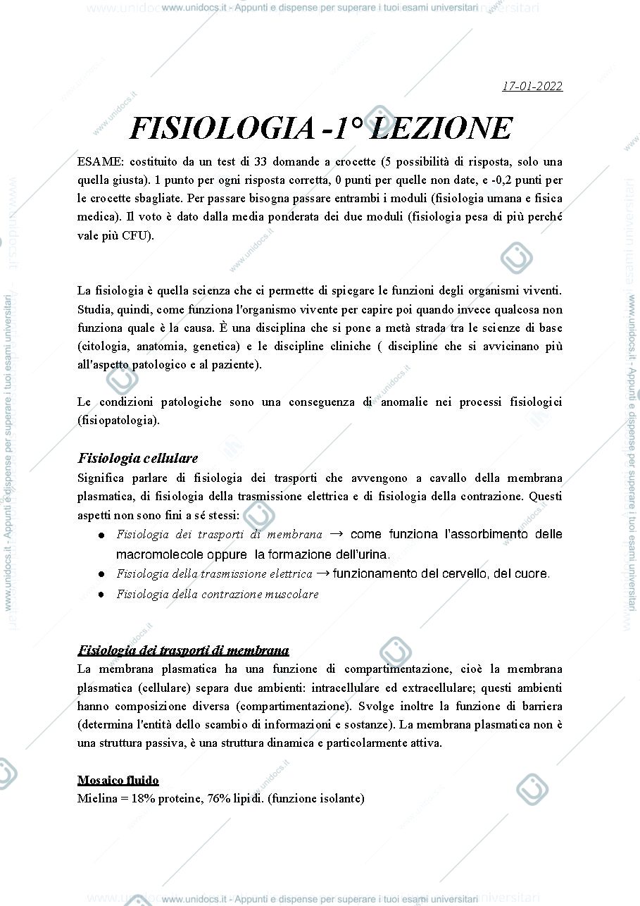 Anteprima pagina 1 — fisiologia 