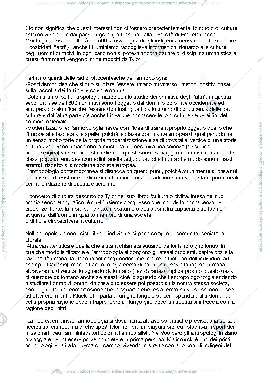 Anteprima pagina 2 — APPUNTI ANTROPOLOGIA CULTURALE DEI