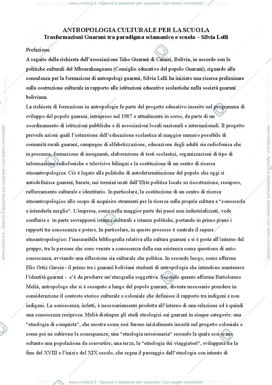 Anteprima pagina 1 — Trasformazioni Guaranì