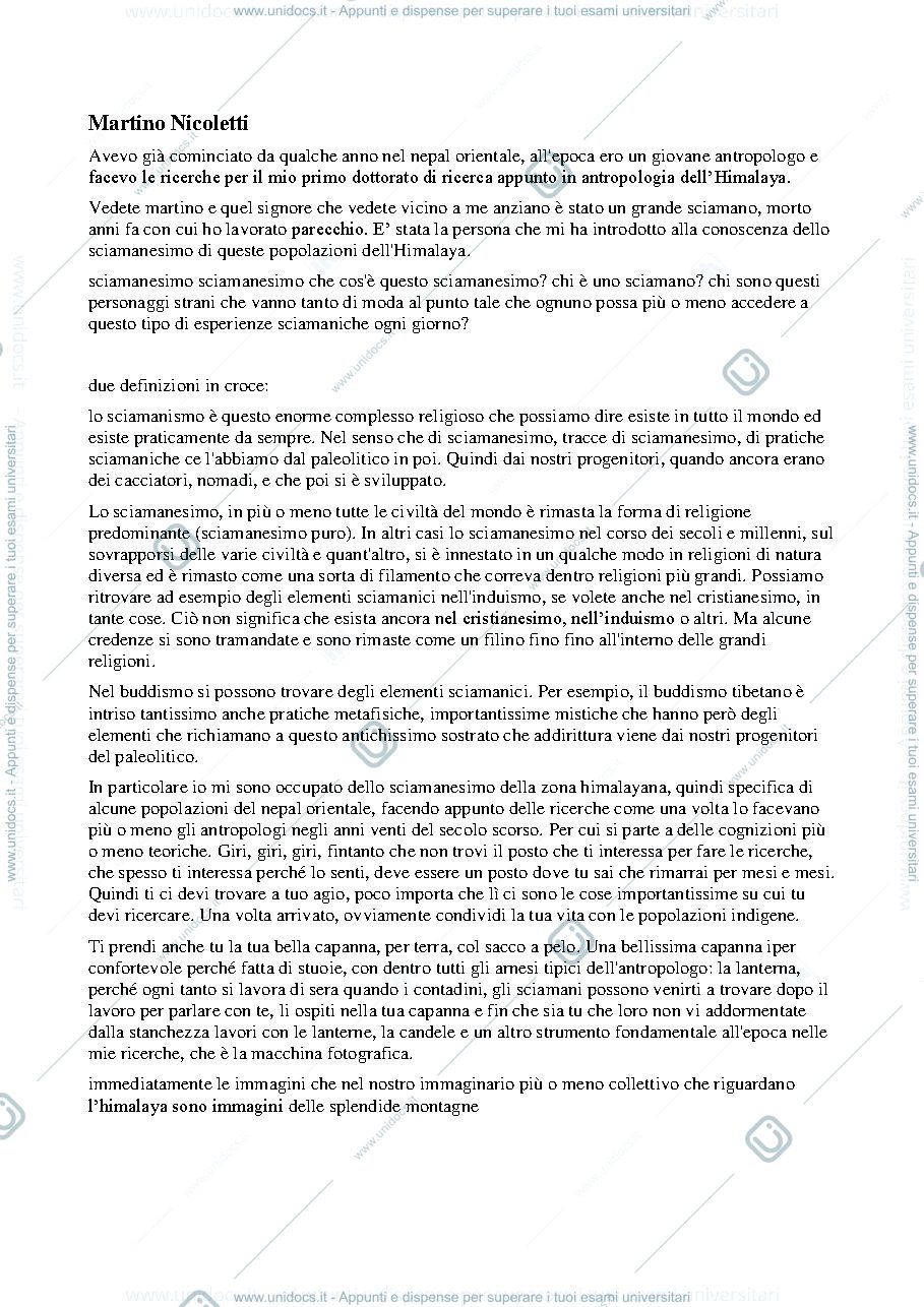 Anteprima pagina 1 — Martino Nicoletti - Sciamanesimo Himalayano