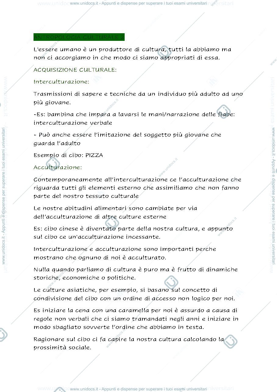 Anteprima pagina 1 — antropologia lezione 2