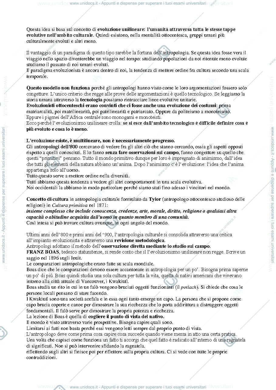 Anteprima pagina 3 — Antropologia Culturale I temi fondamentali
