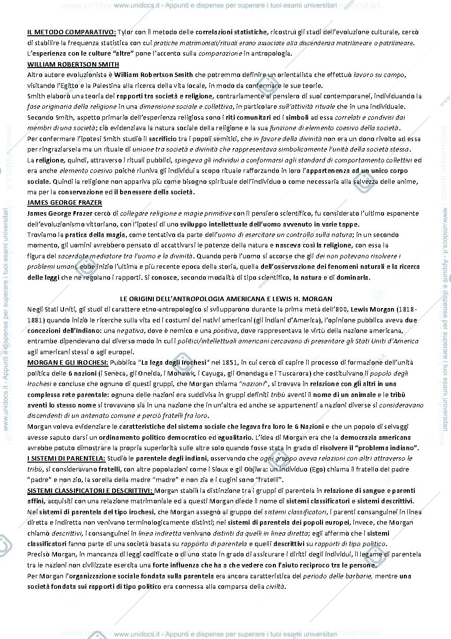 Anteprima pagina 2 — STORIA DELL’ANTROPOLOGIA E ANTROPOLOGIA CULTURALE