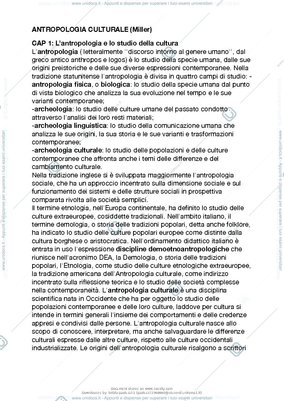 Anteprima pagina 2 — Antropologia culturale 
