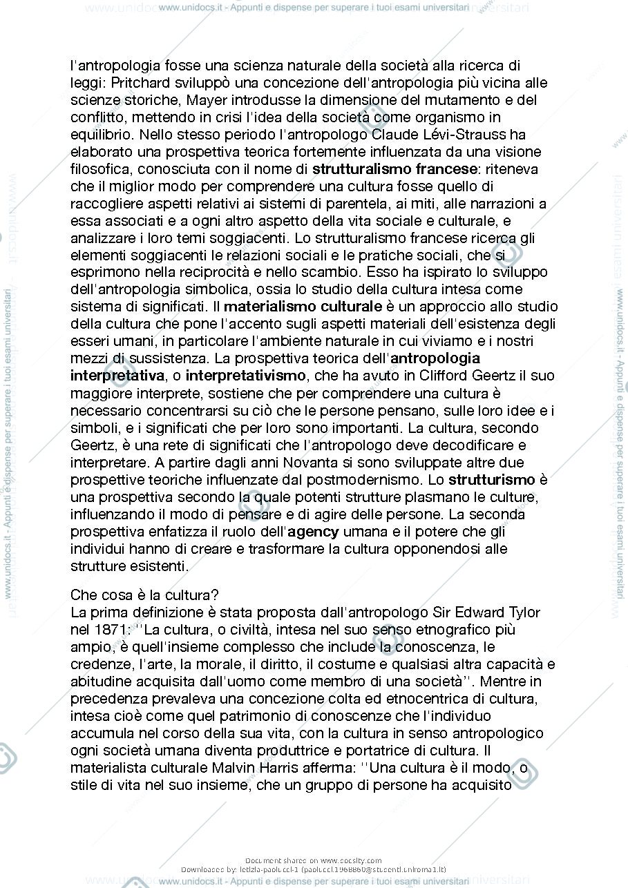 Anteprima pagina 4 — Antropologia culturale 