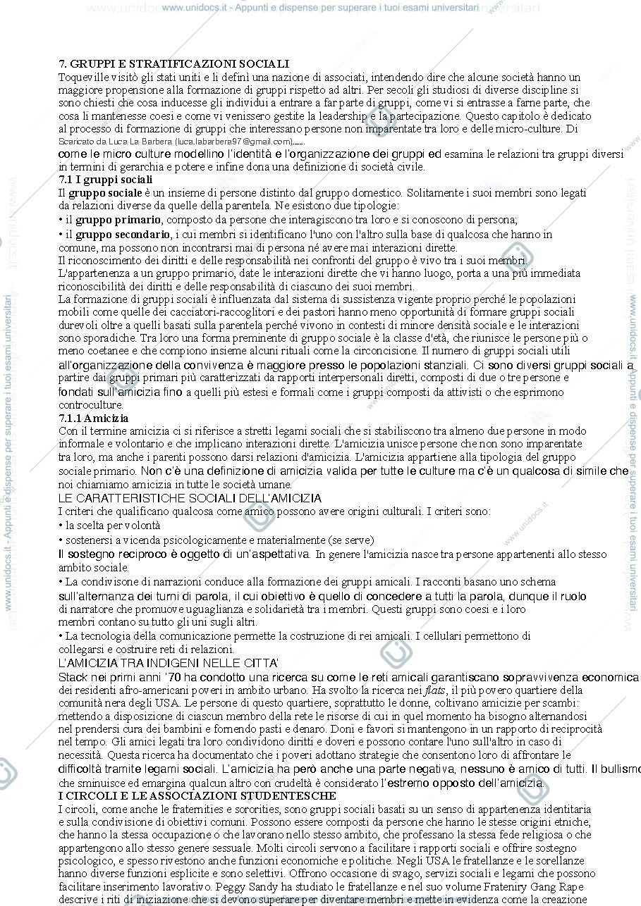 Anteprima pagina 1 — Antropologia 