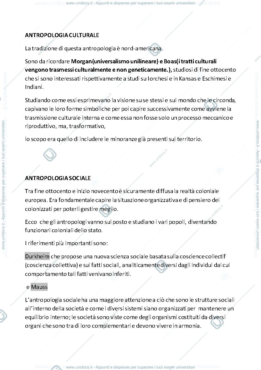 Anteprima pagina 2 — antropologia appunti