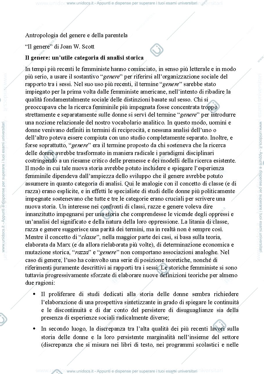 Anteprima pagina 1 — Il genere di Joan W. Scott