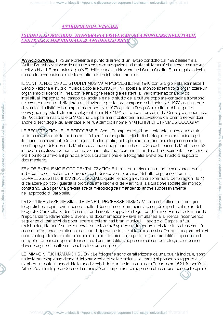 Anteprima pagina 1 — I suoni e lo sguardo