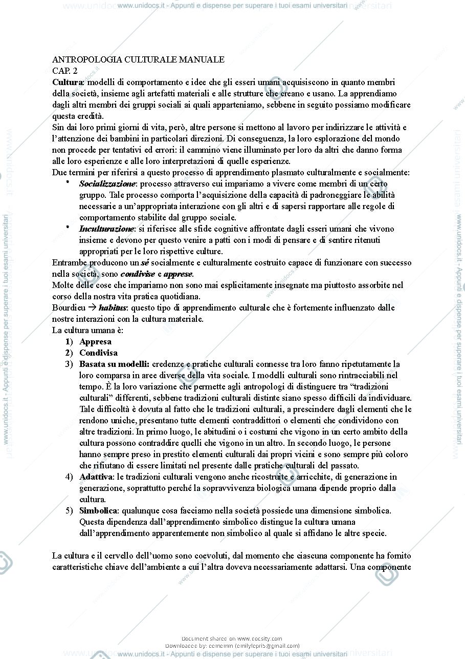 Anteprima pagina 2 — antropologia culturale 