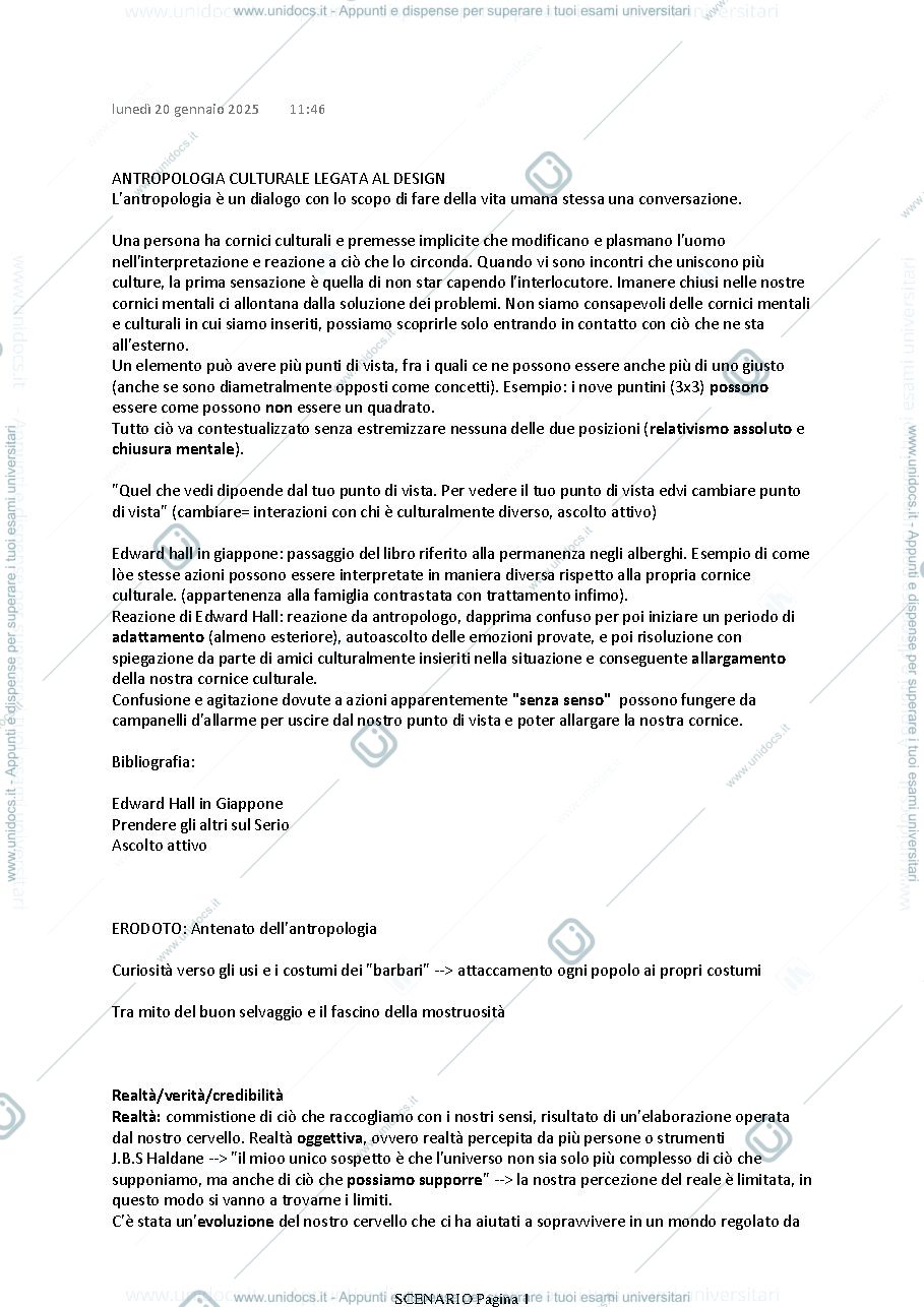 Anteprima pagina 1 — antropologia applicata al design
